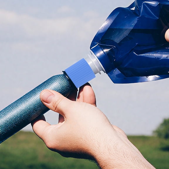 Sutowe 8Pcs Water Filter Coupling Kit with Gasket for 28mm External Threaded Bottle Filtration Cleaning Coupling for Hiking Camping