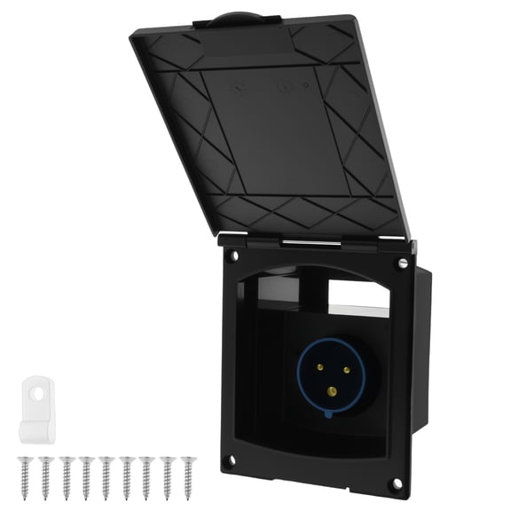 Sutowe ABS Caravan Outdoor Socket Waterproof RV Outdoor Outlet Good Sealing RV External Socket Fast Connection External Outlet for Caravan