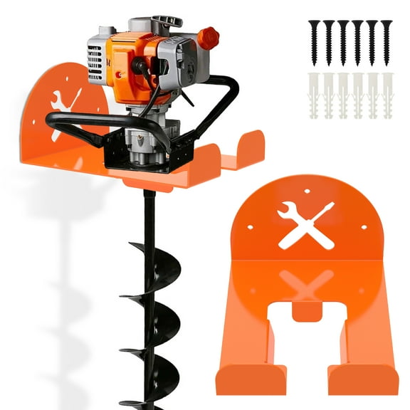 Sutowe Carbon Steel Garage Trimmer Rack High Load Capacity Grass Trimmer Hanger Wall Mounted Weed Whacker Holder Easy Access for Chainsaw