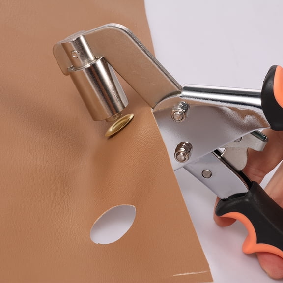 Sutowe Carbon Steel Grommet Tool Kit Easy to Install Grommet Hand Press Set Strong Connection Eyelet Plier Kit for Cloth Leather