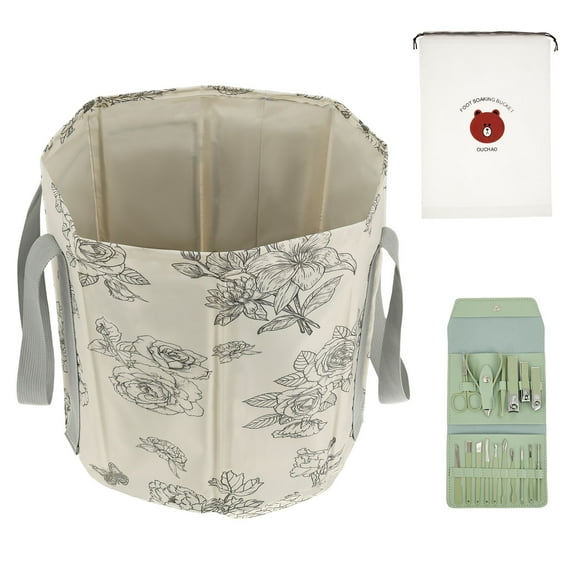 Sutowe Collapsible Foot Soaking Tub Foldable Portable Foot Bath Basin with Handle for Dormitory Apartment Home Camping