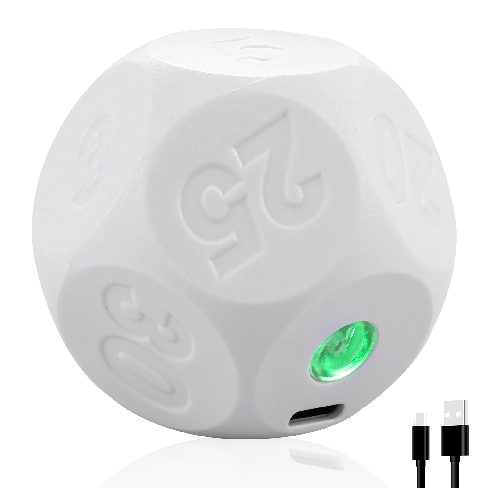 Sutowe Cube Timer 12 Sided Rechargeable Flip Timer with 11 Preset ...