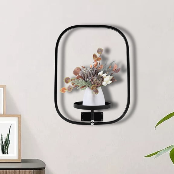 Tcwhniev Floating Wall Shelves Set Easy to Install Sturdy Window Herb Wall Shelf Rack Kit Versatile Space Saving Metal Frame Planting Decor for Your Home