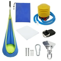 Sutowe Kids Pod Swing Seat with Inflatable Cushion and LED Lights Portable Hammock Chair Swing Comfortable Child Hammock Chair for Indoor and Outdoor