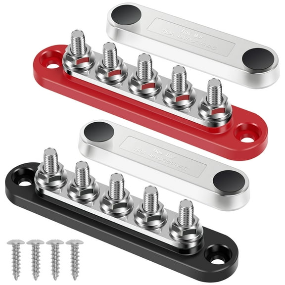 Sutowe Nylon Power Distribution Block Reliable Connection Bus Bar Marine Simplify Wiring Battery Buss Bar Space Saving for Car