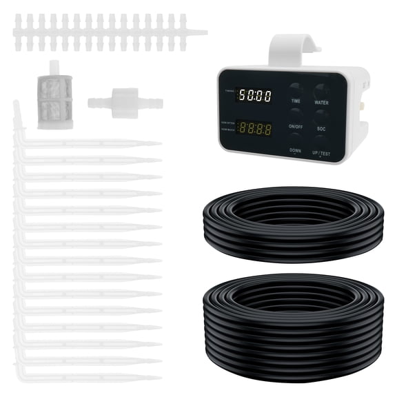 Sutowe Plantings Self Watering Systems Smart Water Timer Adjustable Drip Irrigation Kit Water Saving Planting Watering Devices Easy to Use Indoor Watering Systems for Your Plantings