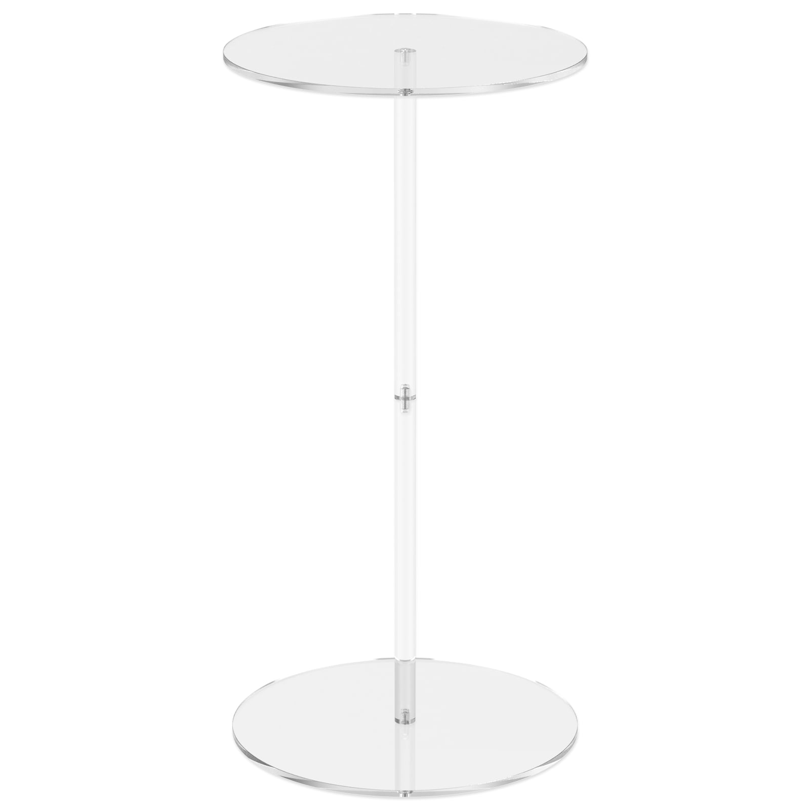 Sutowe Round Acrylic Drink Table for Small Rooms Space Saving Easy ...