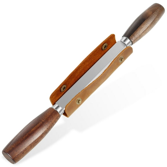 Sutowe Sk5 Draw Knife Efficient Cutting Wood Carving Tool Precision Cutting Wood Whittling Tool with Leather Cover for Woodworking