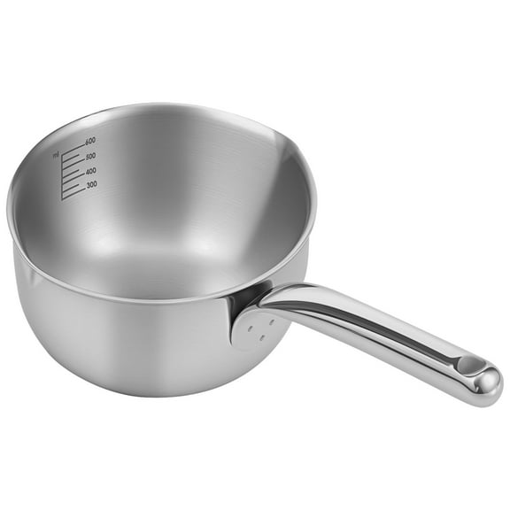 Sutowe Stainless Steel Milk Pan Multipurpose Easy to Store Stainless Steel Milk Soup Pot Solid Butter Warmer Pot for Warming Soup