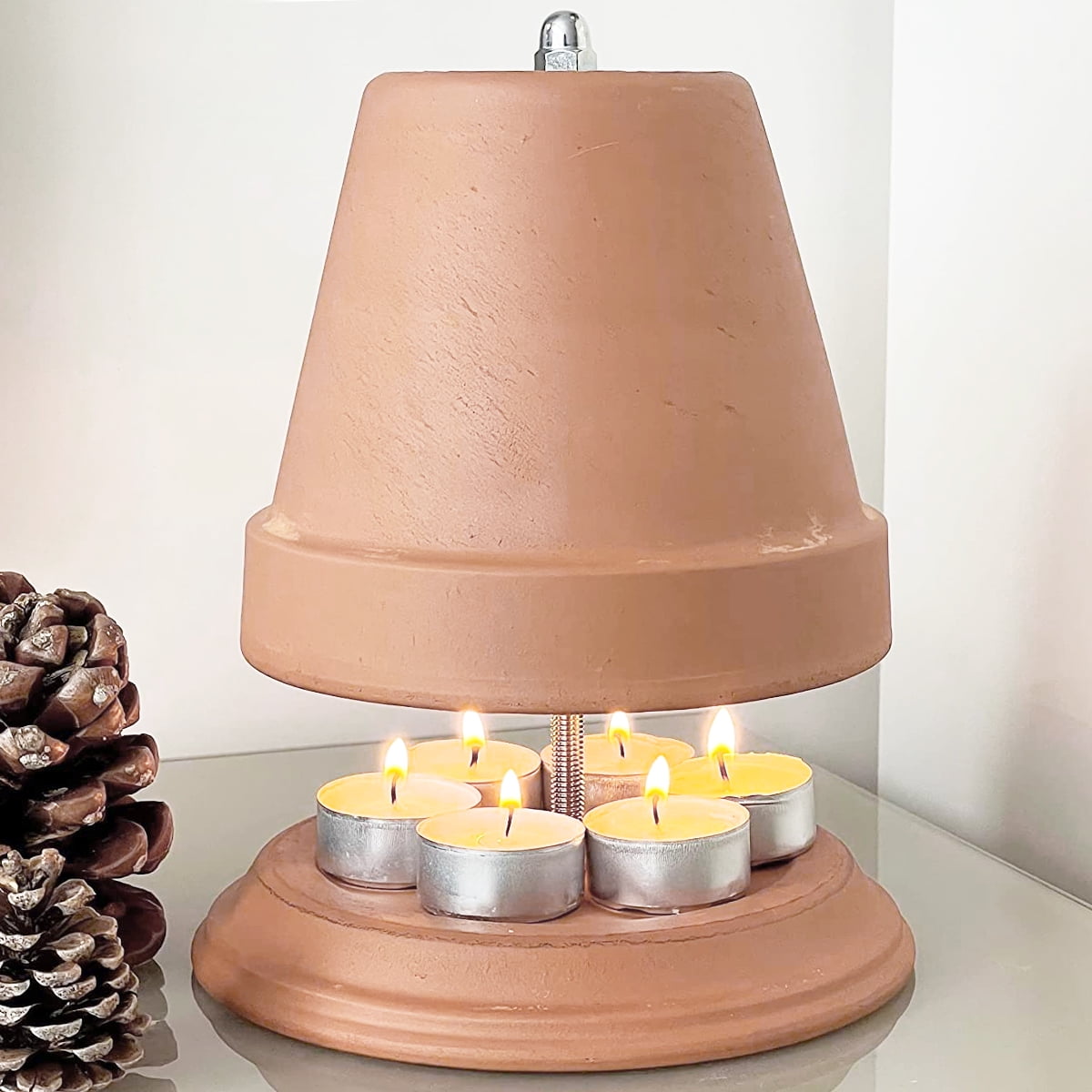 Candle Holder How To Heat A Room With Tea Lights And Clay Pots Tea