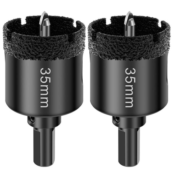 Sutowe Wear Resistant Diamond Drill Bit Set Efficient Drilling Tile Hole Saw Kit Triangular Shank Hole Saw High Stability for Ceramic