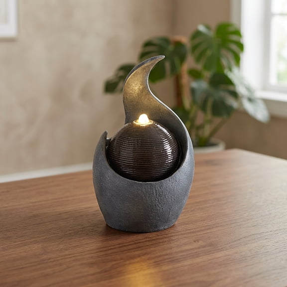Sutra Zen Ball Indoor Fountain with LED Light