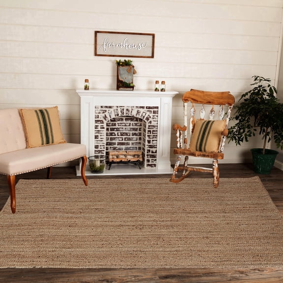 SutraRachna Natural Nirvana Jute Area Rug, 4' x 6', Natural Reversible Handwoven Boho Farmhouse Rug, Indoor Outdoor Floor Carpet for Living Room, Kitchen, Entryway & Bedroom