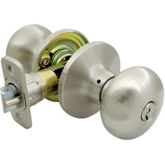 Sutrbridge Satin Nickel Keyed Entry Lock CS SC1 Keyway - ULTRA HARDWARE - 42033