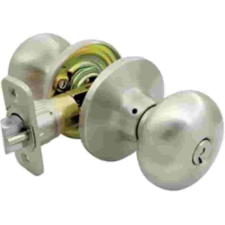 Arrow RL-Series Passage Door Lock – Satin Chromium Plated, Cylindrical Lever Handle, Fits 1-3/4" Door Thickness, Grade 2 Commercial/Residential Use