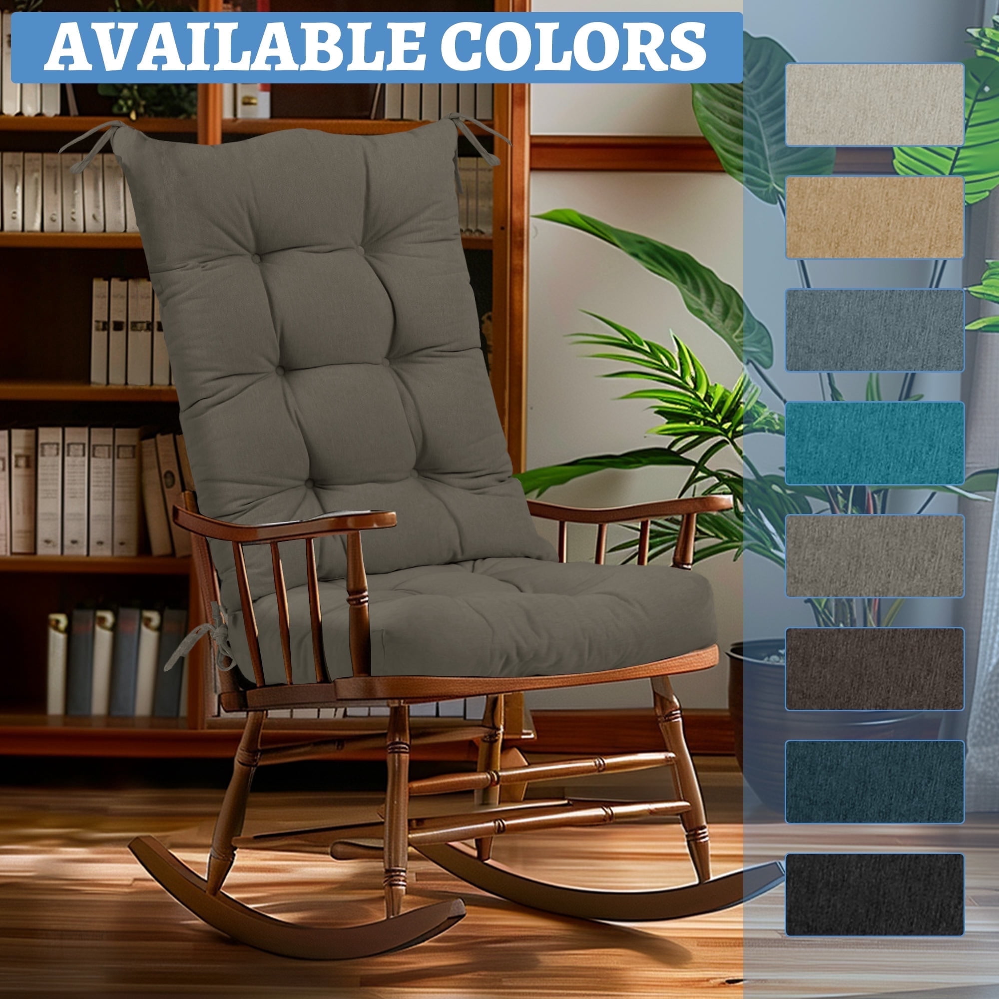 Suttele Non-Slip Rocking Chair Cushion, Thick Tufted Design for Indoor ...