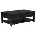 thumbnail image 1 of Sutter Distressed Java 2-drawer Rectangular Coffee Table, 1 of 9