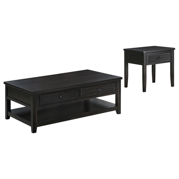 Sutter Distressed Java 2-piece Coffee and End Table Set