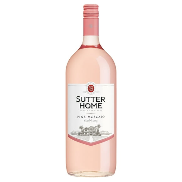 Sutter Home Pink Moscato California Pink Wine, 1.5 L Glass Bottle, 13.5% ABV