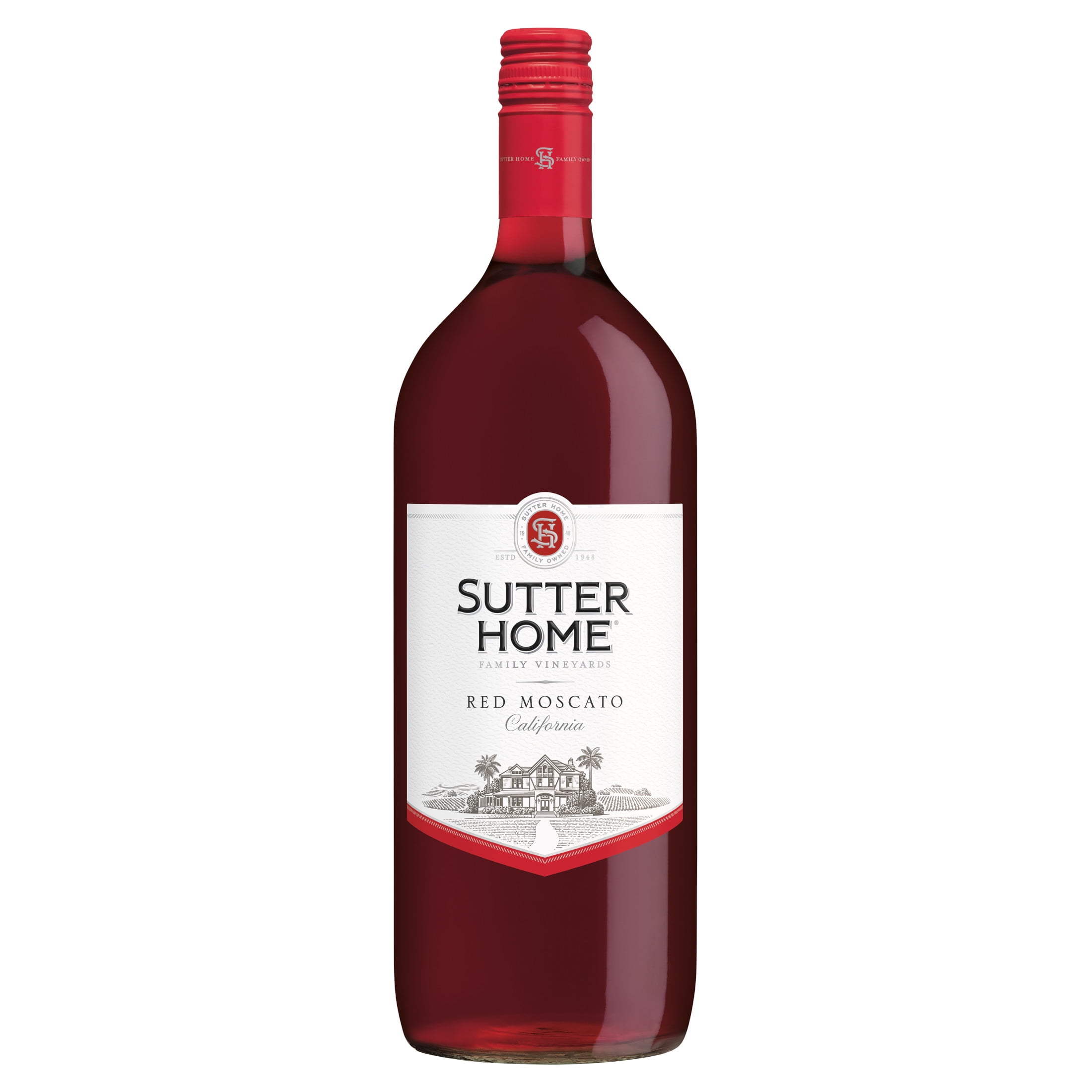 Sutter Home Red Moscato California Red Wine, 1.5 L Glass Bottle, 11% ABV