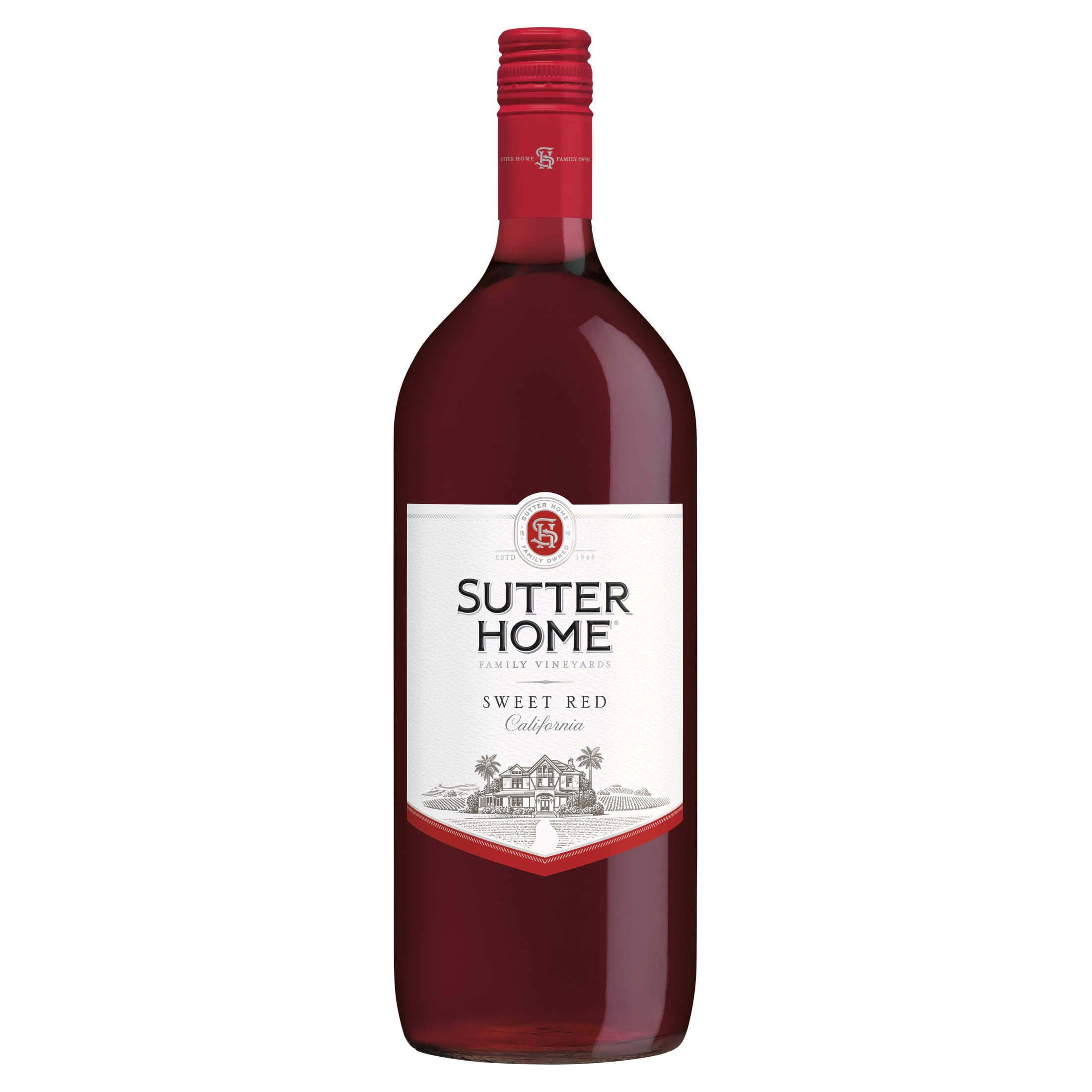 Sutter Home Sweet California Red Wine, 1.5 L Glass Bottle, 12.5% ABV
