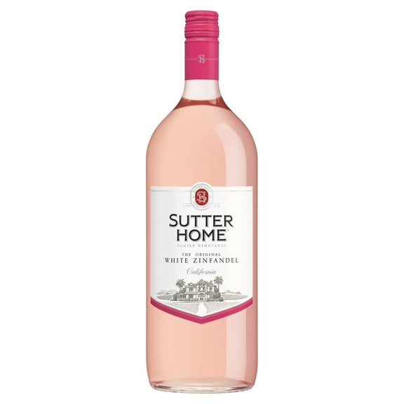 Sutter Home White Zinfandel California Wine, 1.5 L Glass Bottle, 9.5% ABV