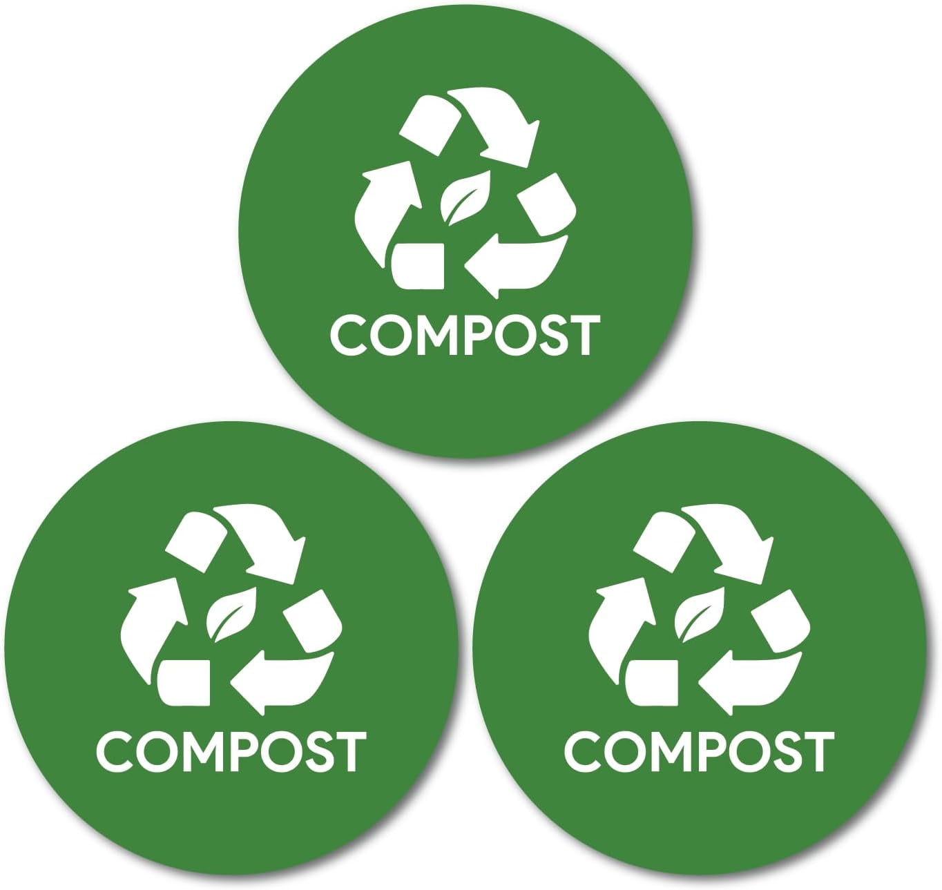Compost Signe Sutter Signs 3pk Compost Stickers for Trash Can | 4