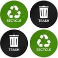 thumbnail image 1 of Sutter Signs Recycle & Trash Garbage Sticker Set for Offices, Businesses, & Events (2 stickers of each), 1 of 5