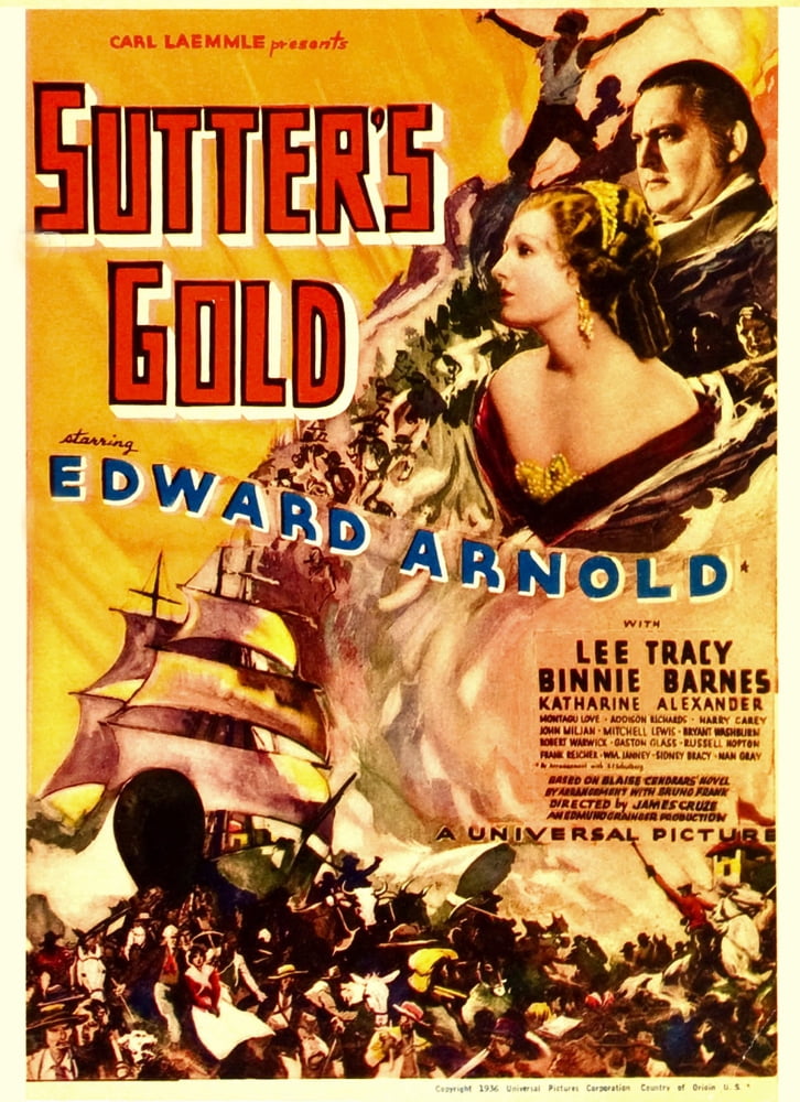 SutterS Gold Canvas Art - (24 x 36)
