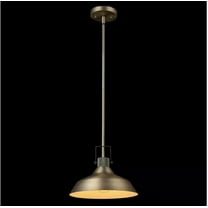 Sutton 1-Light Matte Brass Pendant Lighting with Textured Socket