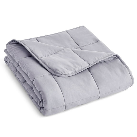 Sutton Home Fashions 12 lbs Microfiber Weighted Blanket 48"x72", Prima Gray, Adult