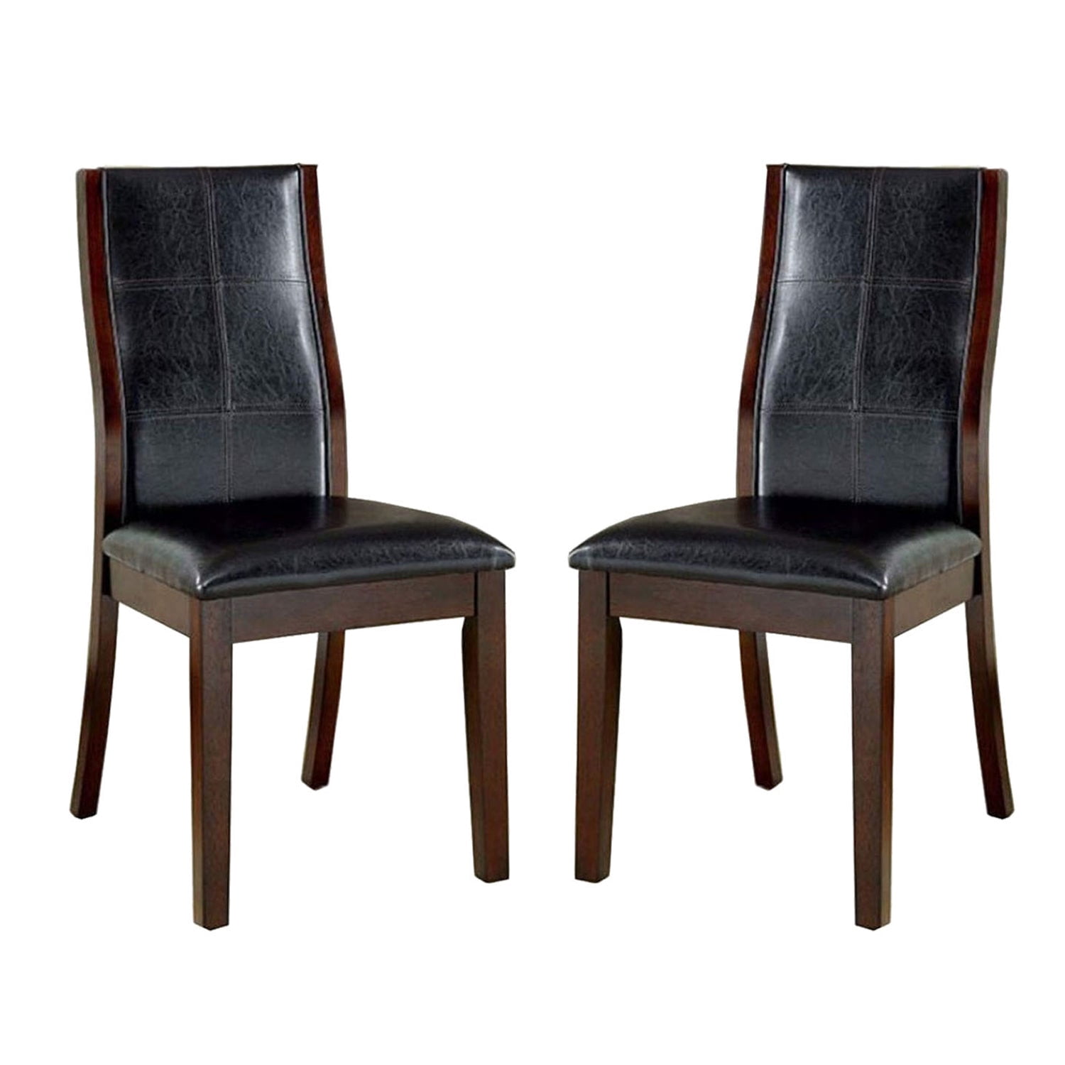 Sutton Leatherette Dining Chairs (Set of 2) - Espresso - Walmart.com