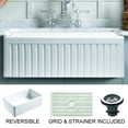 thumbnail image 1 of Sutton Place Farmhouse Fireclay 27" Kitchen Sink with Grid and Strainer in White, 1 of 8