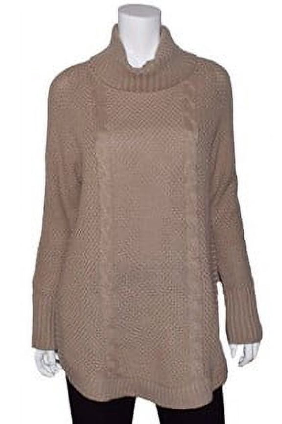 Cowl Neck Sweater (Brown, X-Large)