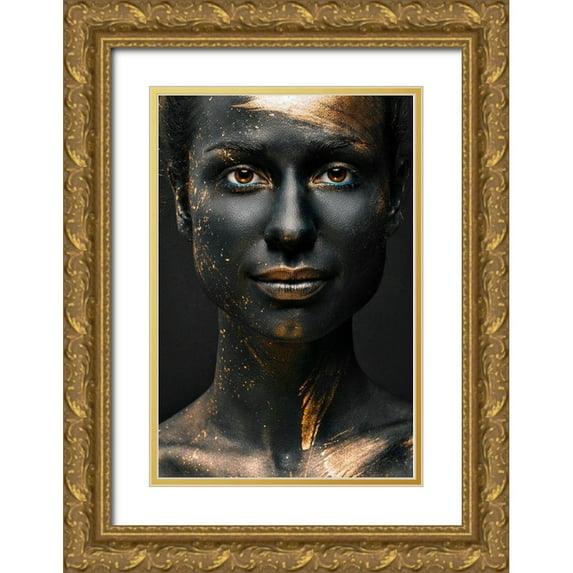 Sutula, Alexandr 11x14 Gold Ornate Wood Framed with Double Matting Museum Art Print Titled - Night