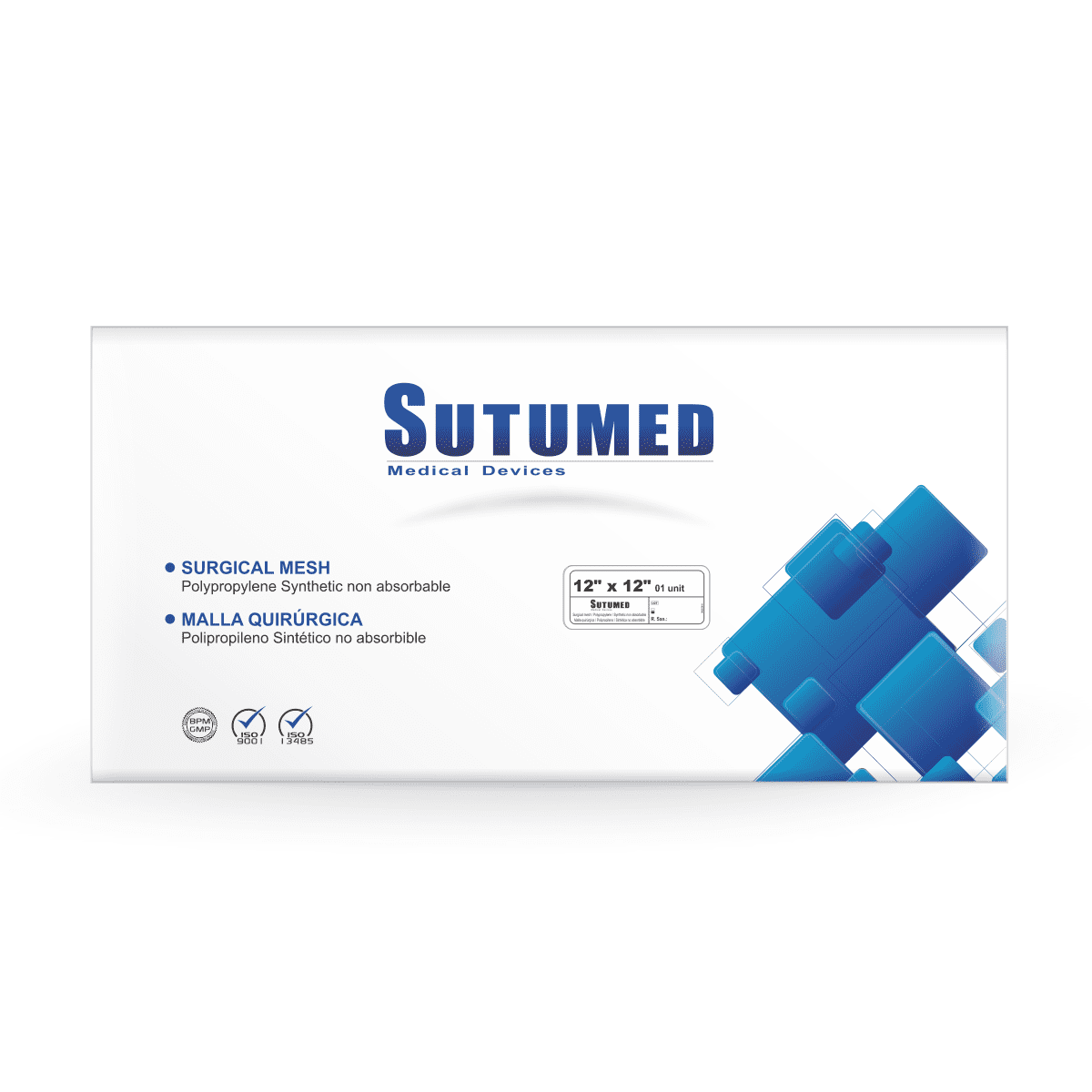 Sutumed Polypropylene Mesh 12"x12" for Hernia Repair and Abdominal Wall Reconstruction