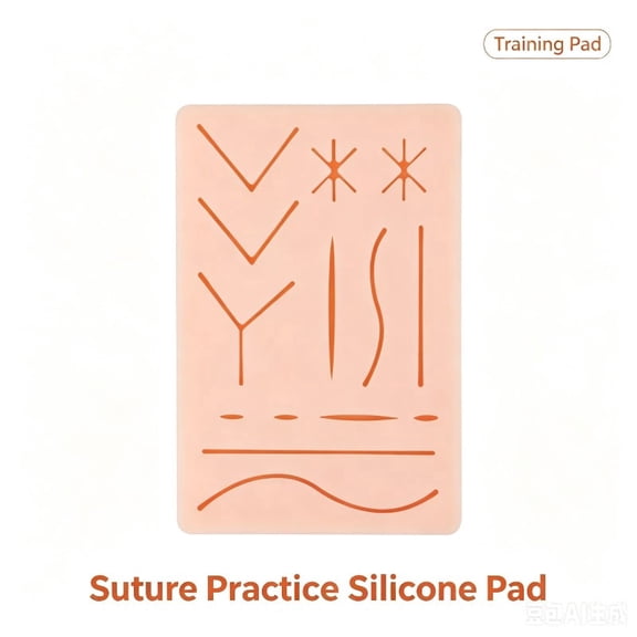 Suture Practice Silicone Pad Reusable Skin-Like Training Module for Educational Use