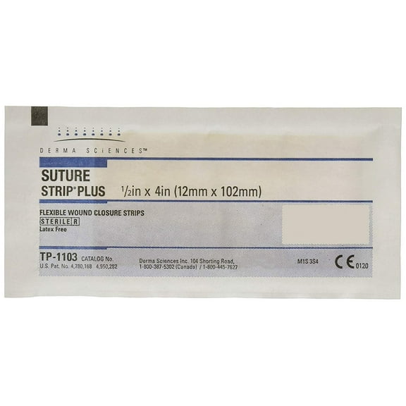 Suture Strip Plus Flexible Wound Closure Strip TP1103 0.5 X 4 Inch Box of 50, Tan