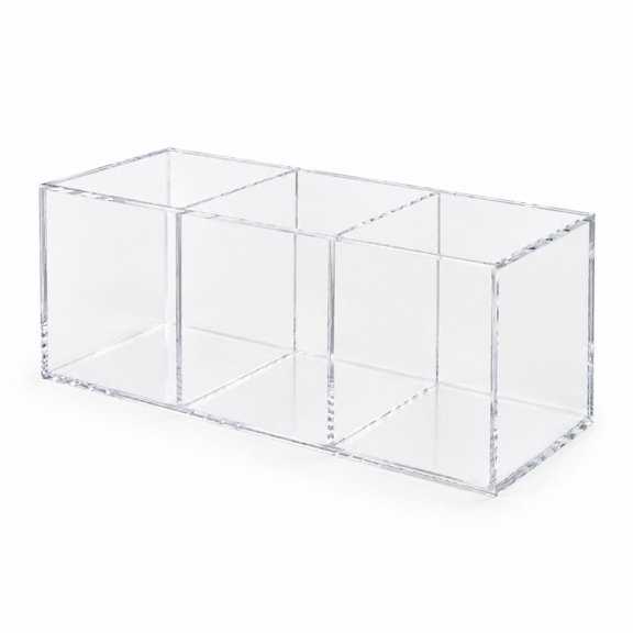 Suture Thread Organizer Rack, Wall-Mounted Single Layer with 3 Slots, Clear Acrylic