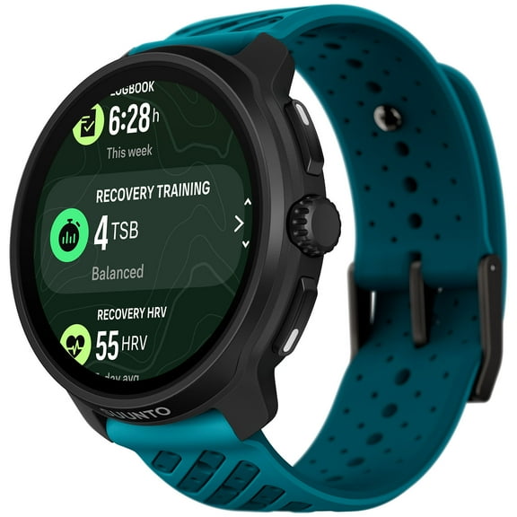 Suunto Race 2 GPS Sports Watch with AMOLED Touchscreen, Heart Rate and Fitness Tracker - Wave blue