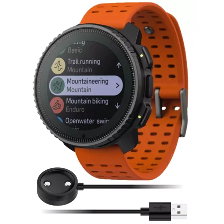 Suunto Vertical Unisex Solar Watch, 49mm Case Diameter, Stainless Steel Bezel, Canyon Silicone Strap, One Size
