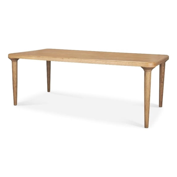 Mercana Suvan 84"W Light Brown Rectangular Oak Wood Dining Table
