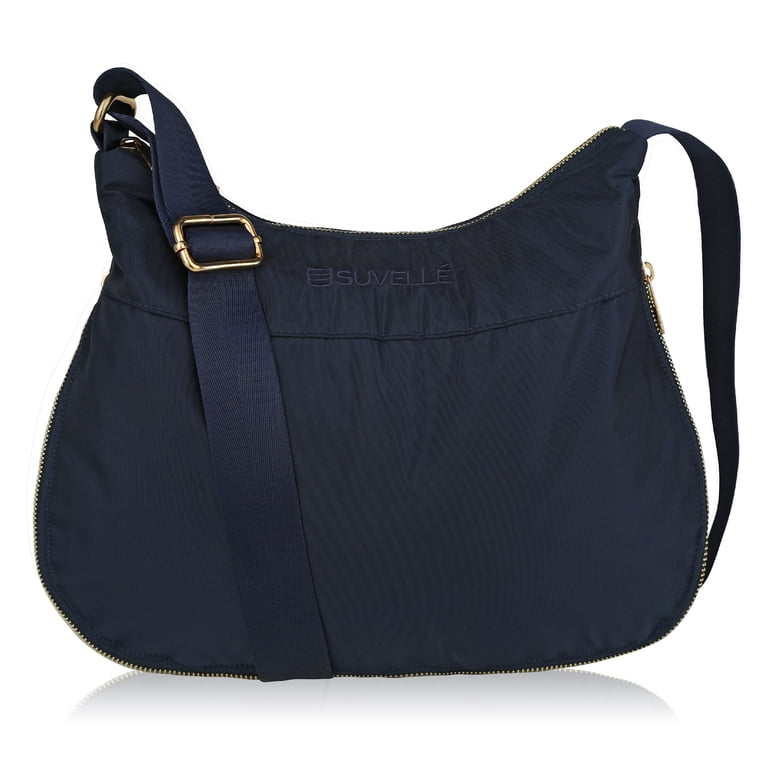 Suvelle RFID Blocking Protection Expandable Hobo Travel Crossbody Bag Anti  Theft Shoulder Handbag Multi Pocket Nylon Purse BA20
