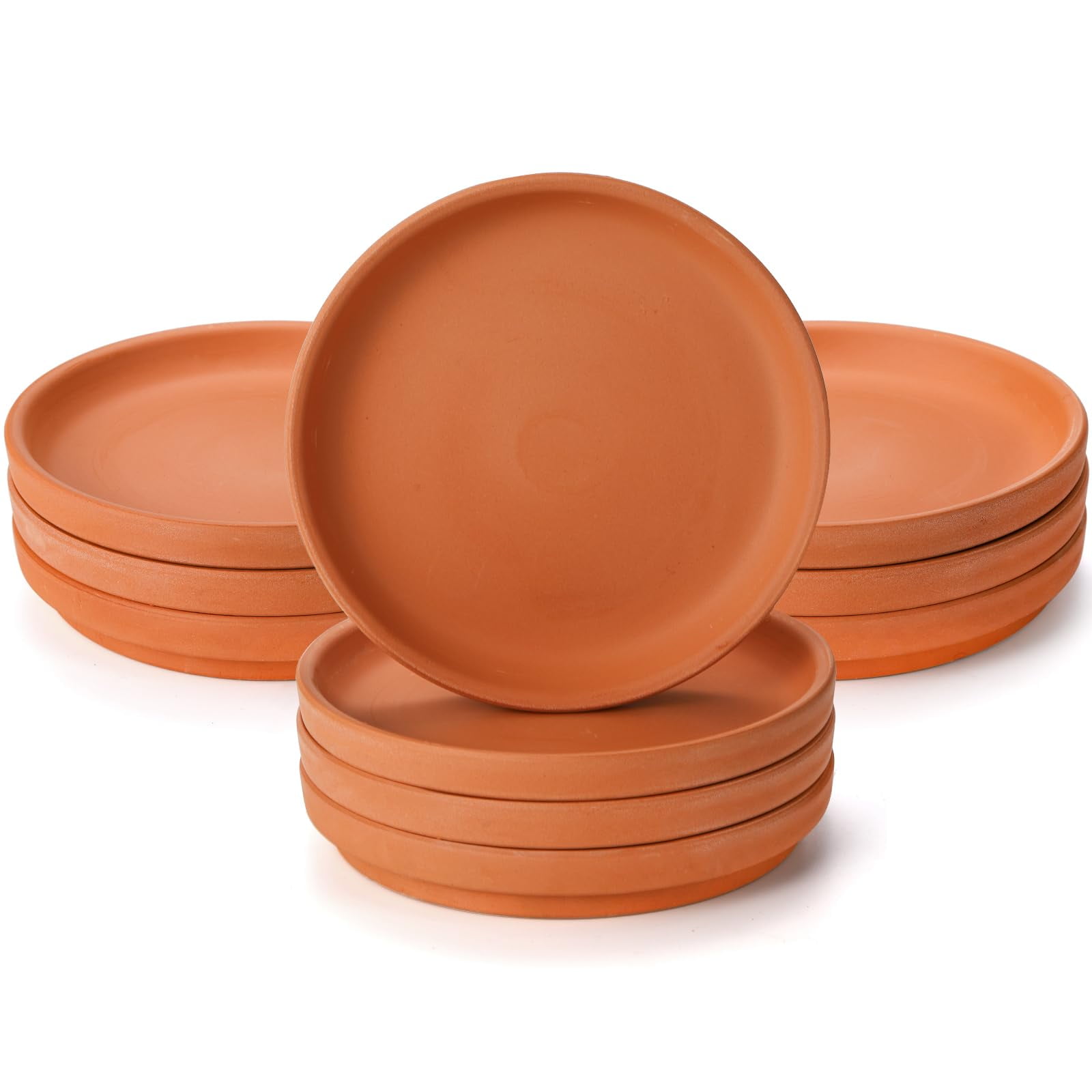 Suwimut 10 Pack Terracotta EC36 Pot Plant Saucer, 6 Inch Round Plant ...