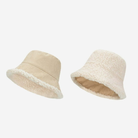 Suxmy Bucket Hat,Hats for Women Women's Fashionable Autumn And Winter Warm And Thickened Fashionable Fisherman Hat Sun Hats,Summer Hats Beige