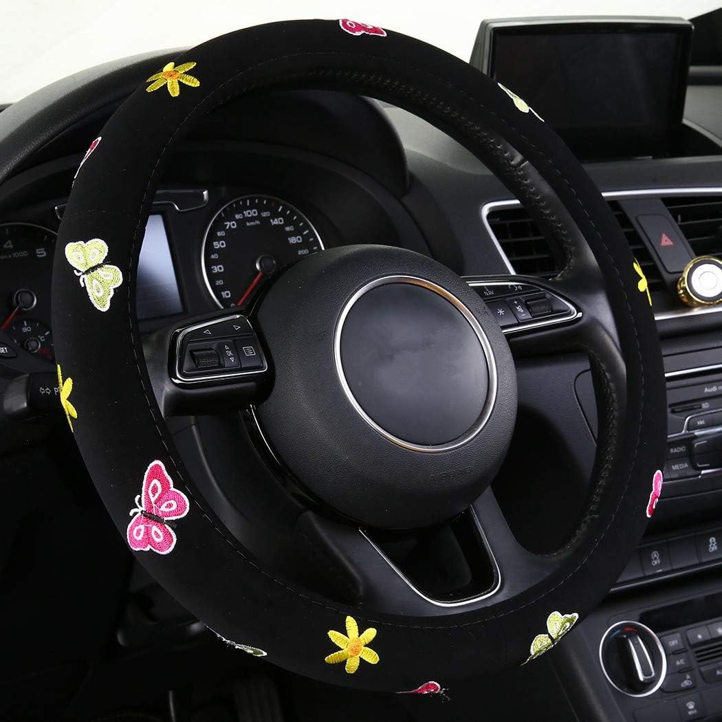 Allison Black Heated Steering Wheel Cover