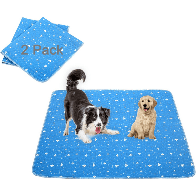 Suyfhdc Washable Pee Pads for Dogs, 2 Pack Reusable Pee Pads,24" x 36