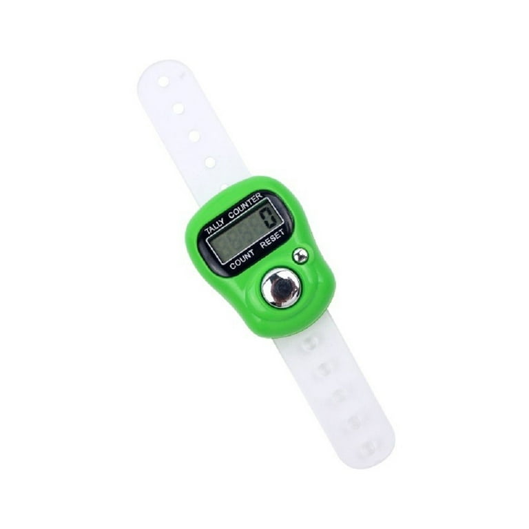 Suyin Electronic Finger Counter 5 Digit LCD Display Finger Hand Tally Counter Counting, Green