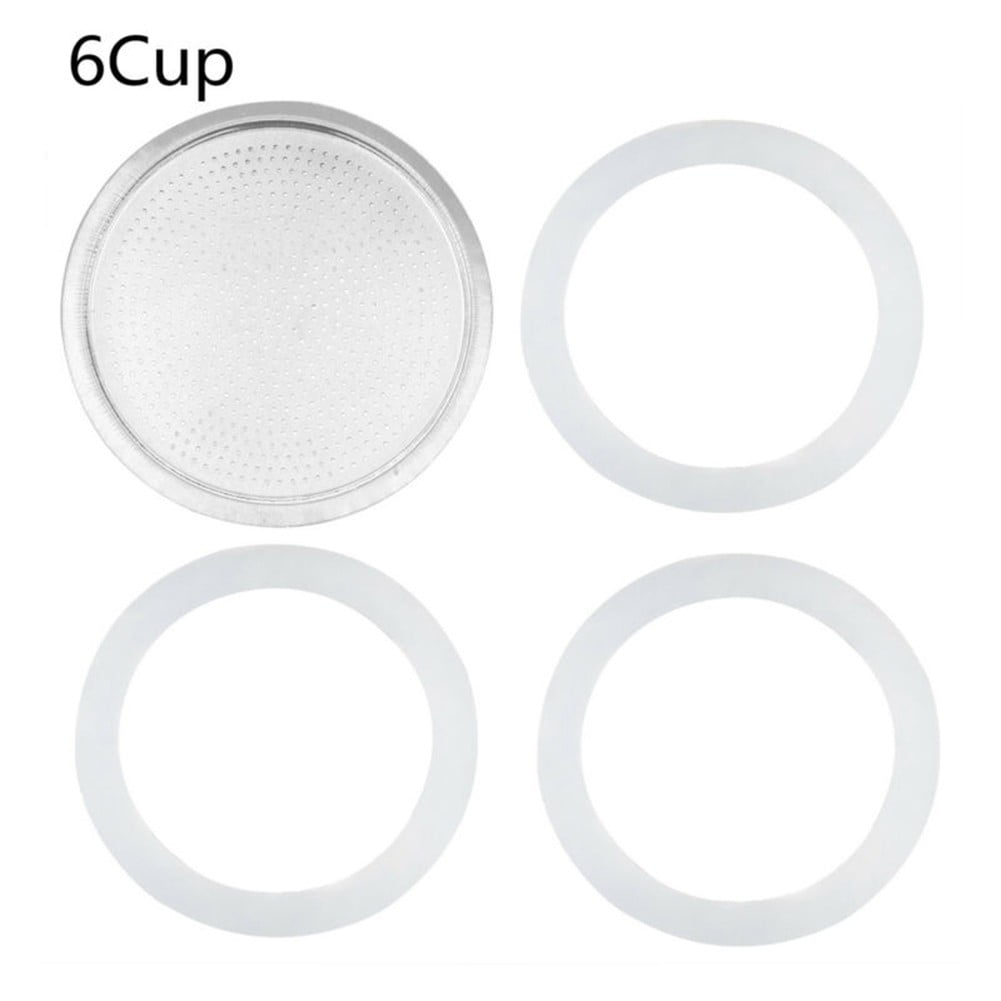 Suyin Espresso Filter and Gasket Seals for 2/3/6/9/12Cup Aluminum