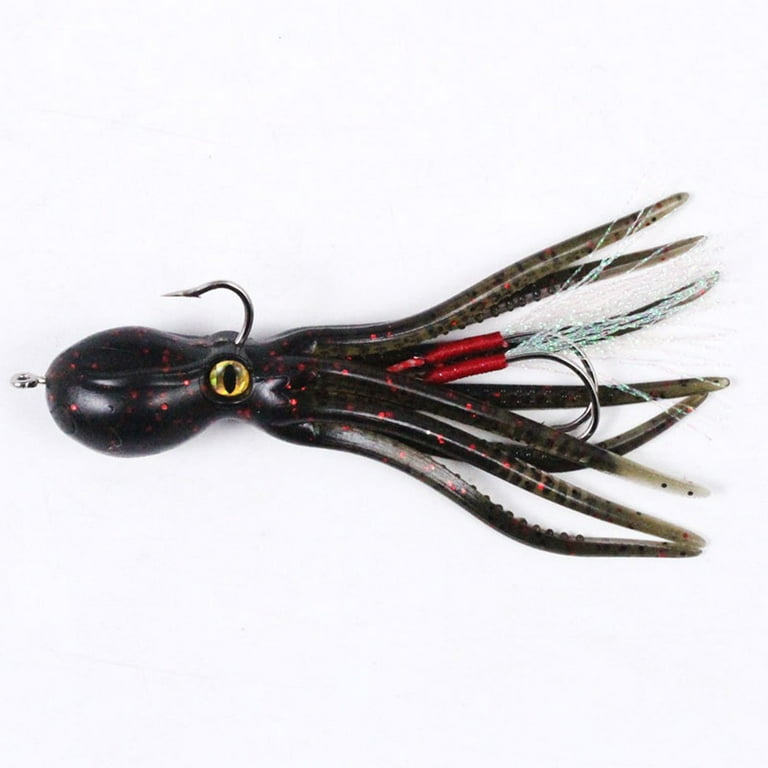 Suyin Octopus Swimbait Soft Fishing Lure with Skirt Tail, Lingcod Rockfish  Jigs for Saltwater Ocean Fishing 